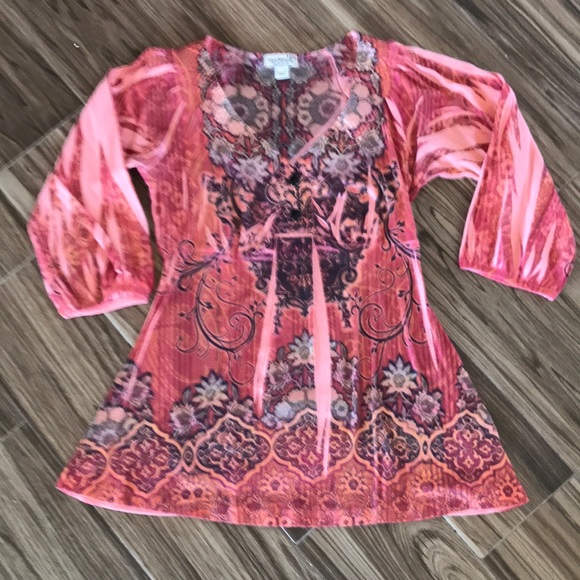 ✨Peachy Press Print Top - Picture 2 of 11